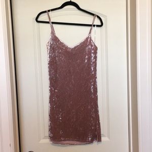 Crushed velvet camisole swing dress